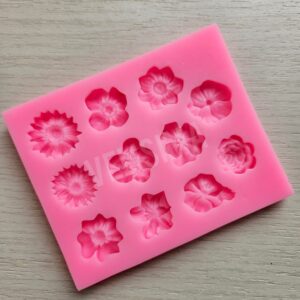 MOLDE DE SILICONA MIX FLORES