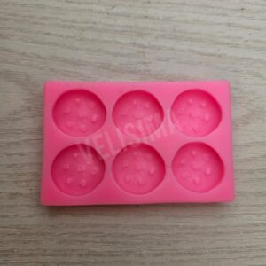 MOLDE DE SILICONA GALLETAS CIRCULO X 6 UNIDADES