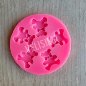 MOLDE DE SILICONA OSITOS CON MOÑO MINI