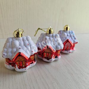 ADORNO CASITA COLGANTE NAVIDAD X 3