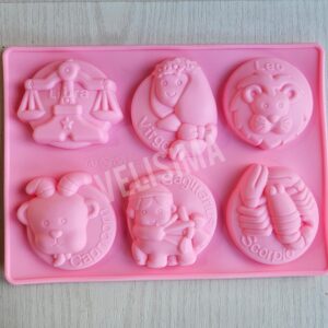 MOLDE DE SILICONA ZODIACO X 6