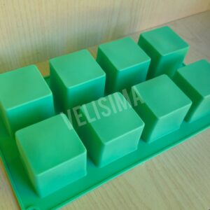 MOLDE DE SILICONA  CUBO X 8 UNIDADES