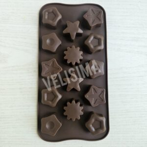 MOLDE DE SILICONA P/ BOMBONES MIX ESTRELLAS