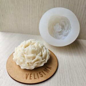 MOLDE DE SILICONA PEONIA CERRADA