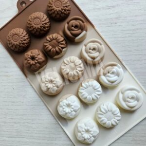 MOLDE DE SILICONA P/ BOMBONES FLORES NRO 2