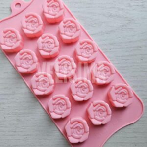 MOLDE DE SILICONA BOMBON ROSA ROCOCO