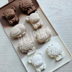 MOLDE DE SILICONA ANIMALITOS DE LA SELVA