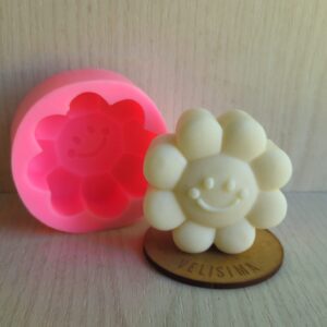 MOLDE DE SILICONA FLOR SONRIENDO