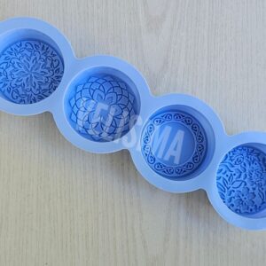 MOLDE DE SILICONA CIRCULO CON MANDALAS / FLORES
