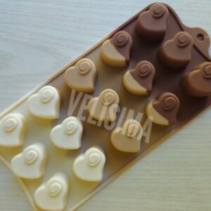 MOLDE DE SILICONA P/ BOMBONES CORAZON NRO 1