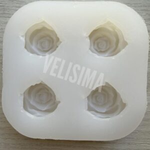 MOLDE DE SILICONA ROSA ROCOCO X 4