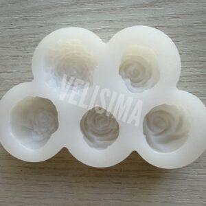 MOLDE  DE SILICONA MINI ROSAS ROCOCO X 5 UNIDADES