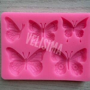 MOLDE DE SILICONA MARIPOSA MIX  X 5 UNIDADES