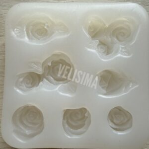 MOLDE DE SILICONA MINI ROSAS POR 10 UNIDADES
