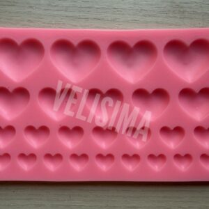 MOLDE DE SILICONA MIX CORAZON PLANCHA