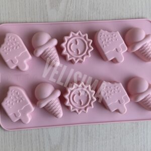 MOLDE DE SILICONA HELADOS CON SOLES
