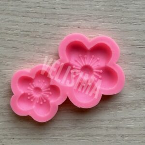MOLDE DE SILICONA FLOR CEREZO X 2