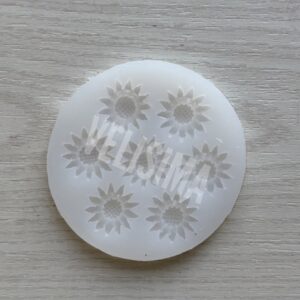 MOLDE DE SILICONA MINI GIRASOLES X 7 UNIDADES