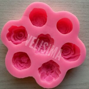 MOLDE DE SILICONA FLORES MIX POR 7 UNIDADES