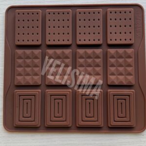 MOLDE DE SILICONA CHOCOLATE SURTIDA X 12 UNIDADES