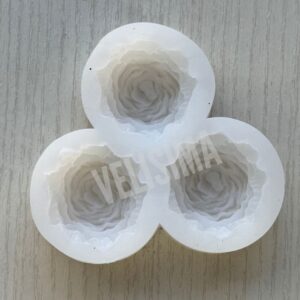 MOLDE DE SILICONA PEONIA X 3 UNIDADES
