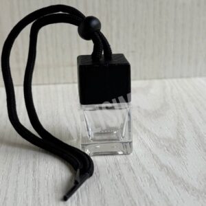 MINI DIFUSOR PARA AUTO  DE VIDRIO TAPA NEGRA