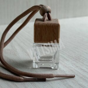 MINI DIFUSOR PARA AUTO  DE VIDRIO TAPA BEIGE