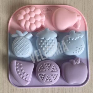 MOLDE DE SILICONA MIX FRUTAS X 8