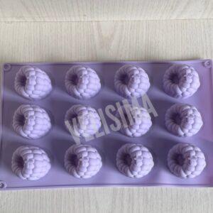 MOLDE DE SILICONA FRAMBUESAS POR 12