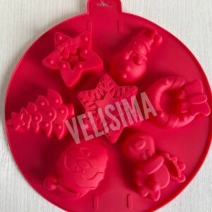MOLDE DE SILICONA REDONDO NAVIDEÑO 7 FORMAS