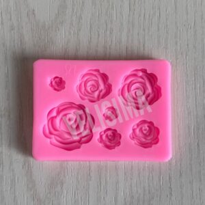 MOLDE DE SILICONA MINI ROSITAS POR 7 UNIDADES