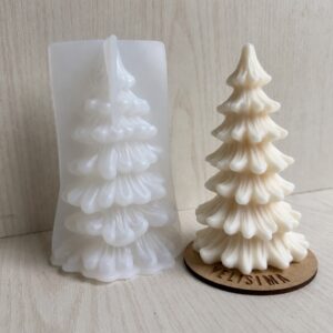 MOLDE DE SILICONA PINO 3D  GRANDE XXL